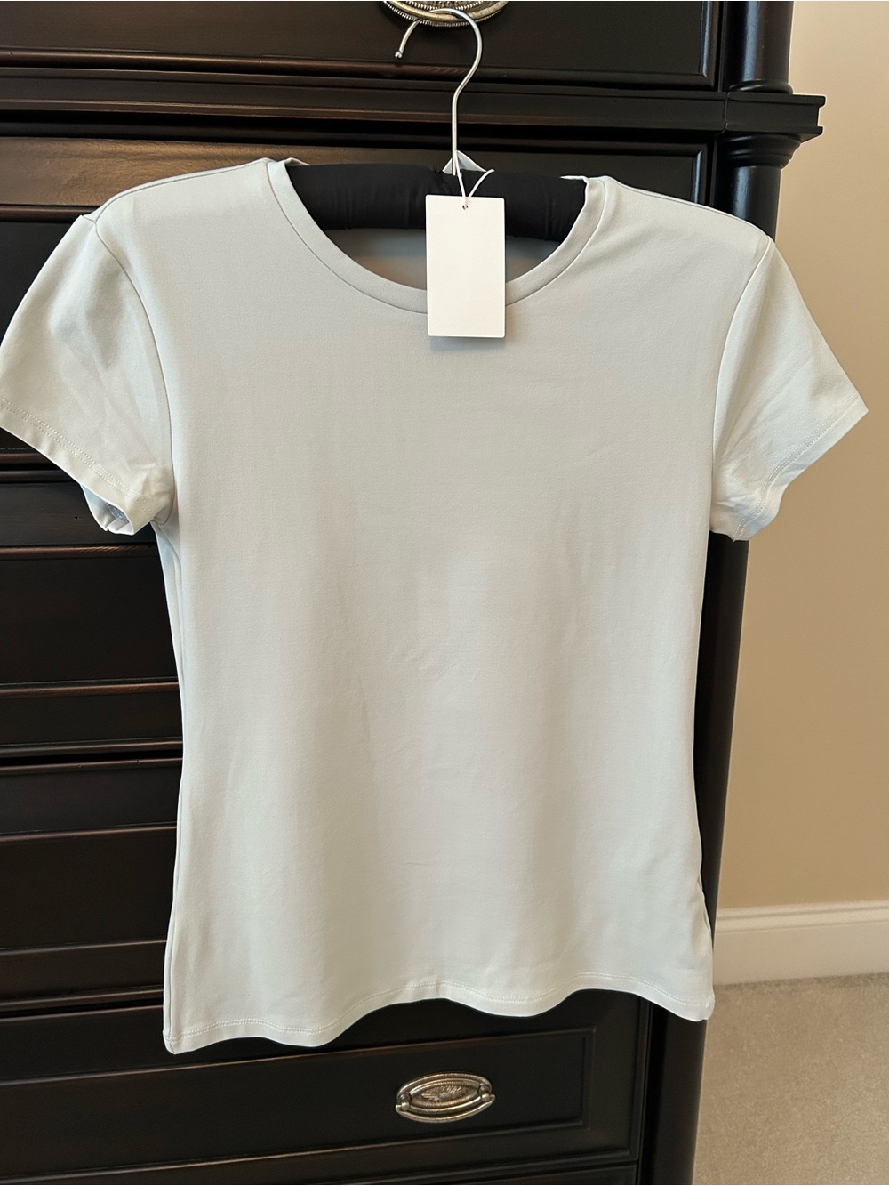 H&M Short Sleeve Tee in Light Pale green